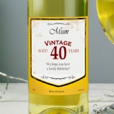Thumbnail 2 - Personalised Wine with Vintage 40th Label