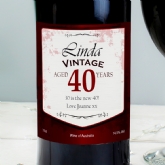 Thumbnail 4 - Personalised Wine with Vintage 40th Label