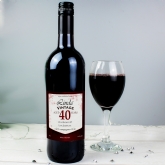 Thumbnail 5 - Personalised Wine with Vintage 40th Label