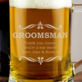 Thumbnail 2 - Personalised Groomsman Glass Stern Tankard