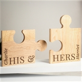 Thumbnail 2 - Personalised His & Hers Jigsaw Piece Set