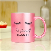 Thumbnail 2 - Personalised Eyelashes Pink Glitter Mug