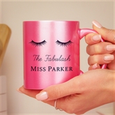 Thumbnail 4 - Personalised Eyelashes Pink Glitter Mug
