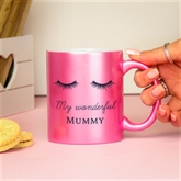 Thumbnail 5 - Personalised Eyelashes Pink Glitter Mug