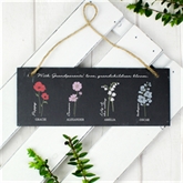 Thumbnail 4 - Personalised Flower of the Month Hanging Slate Plaque