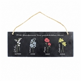 Thumbnail 6 - Personalised Flower of the Month Hanging Slate Plaque