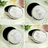 Thumbnail 1 - Personalised Birth Flower Round Trinket Boxes
