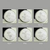 Thumbnail 2 - Personalised Birth Flower Round Trinket Boxes