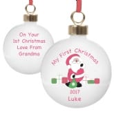 Thumbnail 4 - Personalised Babies First Christmas Bauble