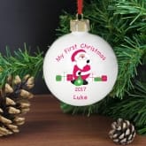 Thumbnail 2 - Personalised Babies First Christmas Bauble