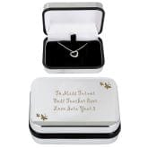 Thumbnail 7 - Silver Heart Necklace in Personalised Butterfly Box
