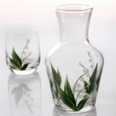 Thumbnail 1 - Hand Painted Carafe Set - Lily of The Valley 