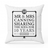 Thumbnail 5 - Personalised 10th Anniversary Sharing The Sofa Cushion