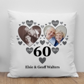 Thumbnail 1 - Personalised Then and Now Diamond Anniversary Photo Cushion
