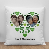 Thumbnail 1 - Personalised Then & Now Emerald Anniv Cushion