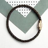 Thumbnail 5 - Personalised Men's Leather Bracelet