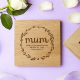 Thumbnail 2 - Personalised Oak Photo Cube For Mum
