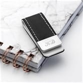 Thumbnail 1 - Personalised Black Leather Money Clips