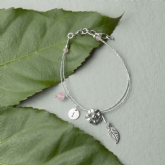 Thumbnail 4 - Personalised Friendship Bracelet With Rose Quartz