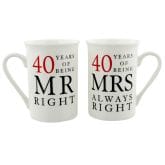 Thumbnail 6 - 40 Years Of Being Right Anniversary Mug