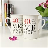 Thumbnail 3 - 40 Years Of Being Right Anniversary Mug