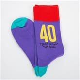 Thumbnail 1 - 40 Birthday Joke Funny Men's Socks