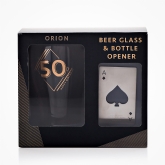 Thumbnail 2 - 50th Birthday Beer Glass & Bottle Opener