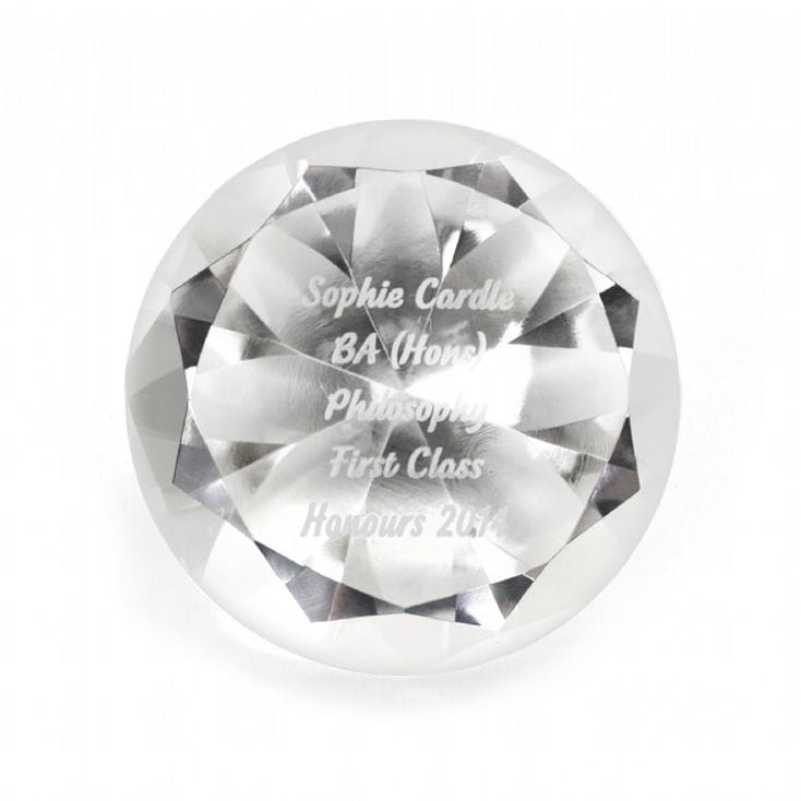 Personalised Diamond Paperweight Find Me A Gift