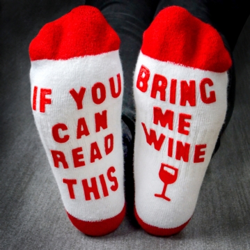 if you can read this bring wine socks