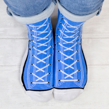 Blue Sneaker Novelty Socks