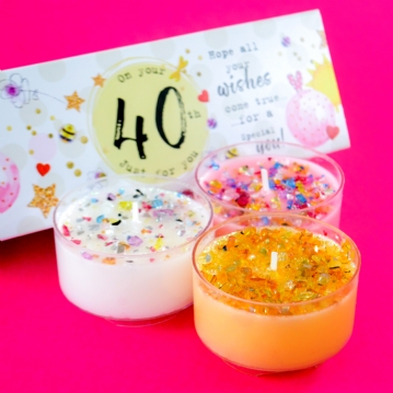 Age 40 Luxury Scented Tealight Candles Gift Set 