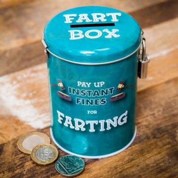 Fines Tin - Farting Money Box