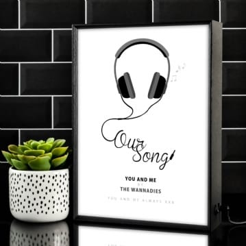 Our Song Personalised Light Box