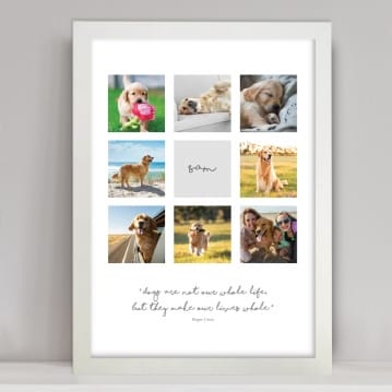 Personalised Dog Multi Photo and Quote Print 