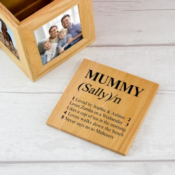 Personalised Dictionary Definition Photo Box