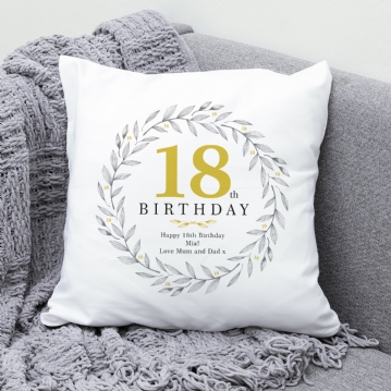 Personalised 18th Birthday Cushion