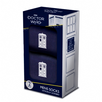 Men's Doctor Who Tardis Socks Gift Set