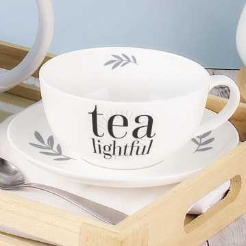 Tea-Lightful Personalised Teacup & Saucer