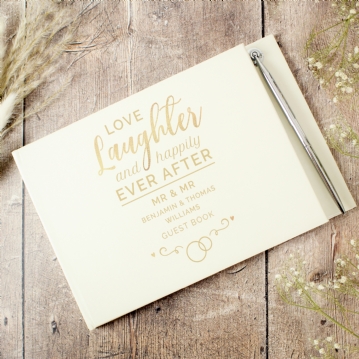 Happily Ever After Personalised Wedding Guest Book Pen