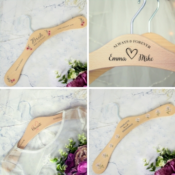 Personalised Wooden Clothes Hanger