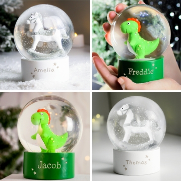 Personalised Kids Glitter Snow Globe 