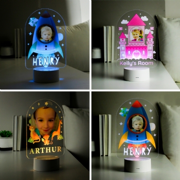 Personalised Kids Photo Colour Changing Lights