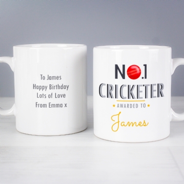 Personalised No.1 Cricket Mug