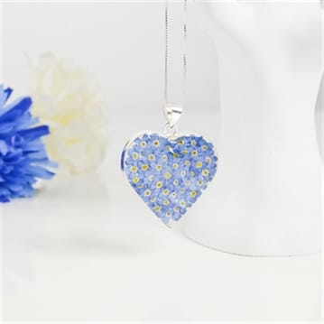 Forget Me Not Heart Pendant