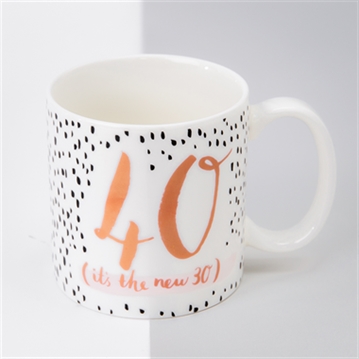 Luxe Ceramic Female 40th Birthday Mug