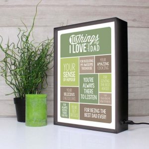10 Things I Love About My Dad Light Box