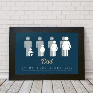 Personalised Dad By My Side Poster