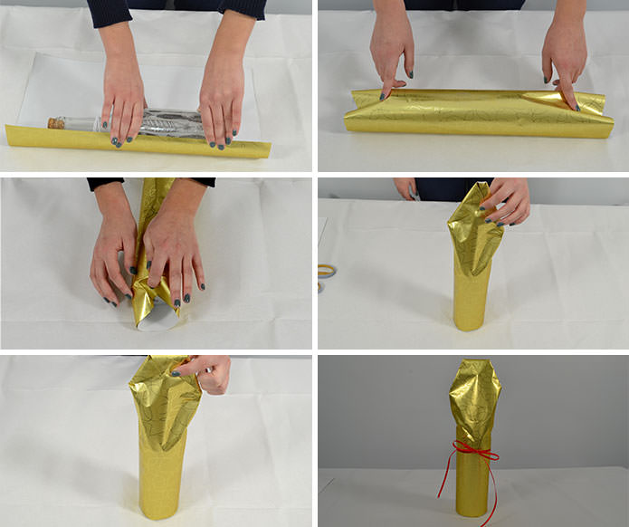 How to Wrap a Bottle-Shaped Present