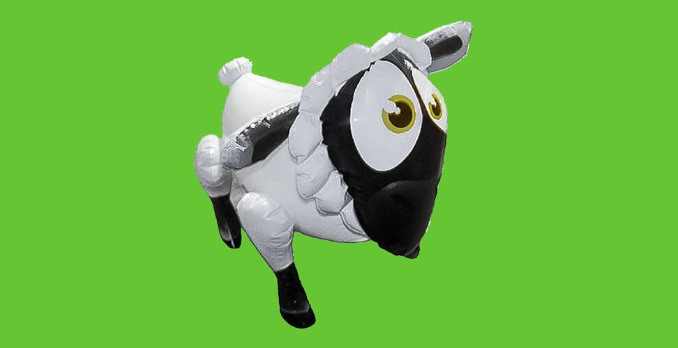 Lady Bah Bah inflatable sheep &ndash; funny novelty party decoration and gag gift for adults, bachelorette or cheeky events 