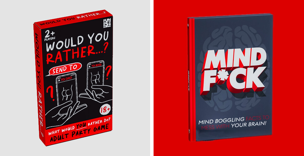 Would You Rather adult party game and Mink F*** book &ndash; funny and naughty novelty gifts, humorous adult party presents for birthdays, stag/hen parties, or Christmas